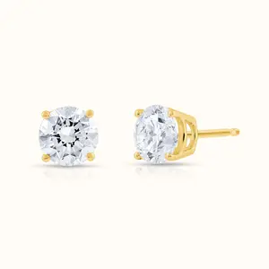 Classic 4 Prong Lab Grown Diamond Stud Earrings