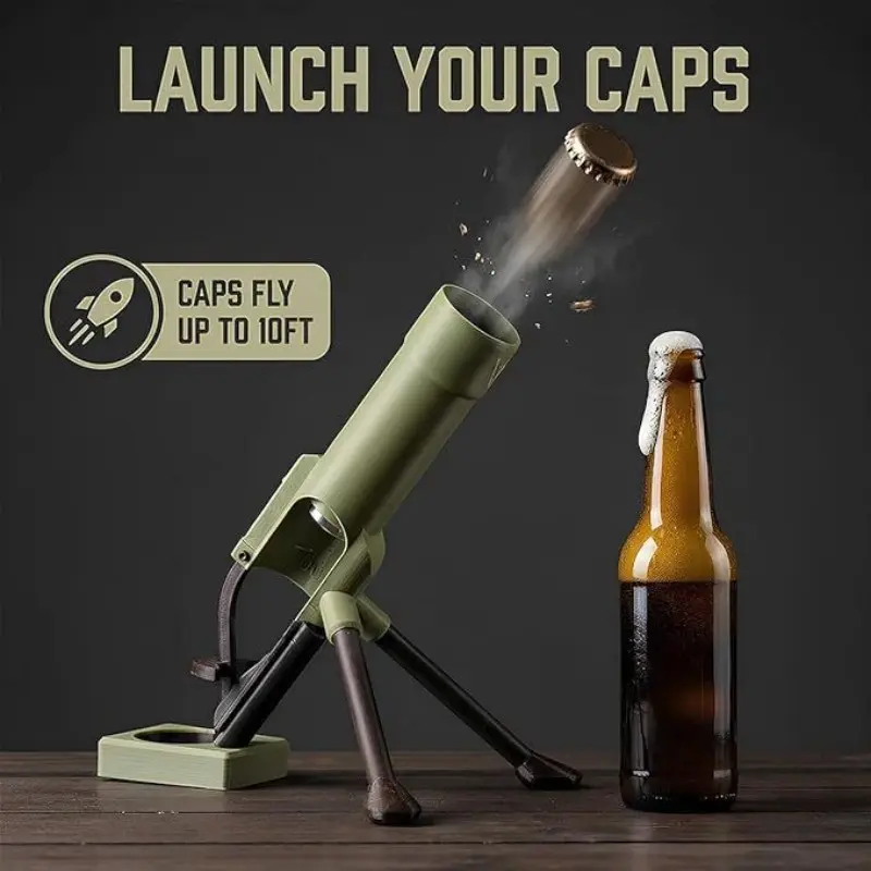 Portable Mortar Bottle Opener Sturdy Trendy Design Press-Type Tool Hands-Free Opener for Beer, Convenient and Stylish Beverage Accessory Utensils Opening