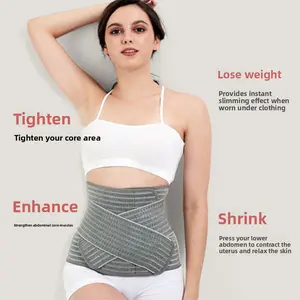 Women's Bamboo Charcoal Postpartum Belt for Abdominal Support - Adjustable & Breathable Fabric for C-section Recovery & Tummy Control - Maternity Supplies