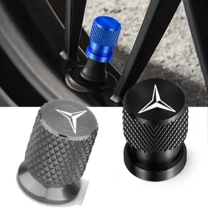 4pcs Metal Threaded Automotive Wheel HUB Valve Protection Covers, Car Parts, Compatible with Mercedes-Benz S Glc Ev Gle C180 200 C300 4matic E350