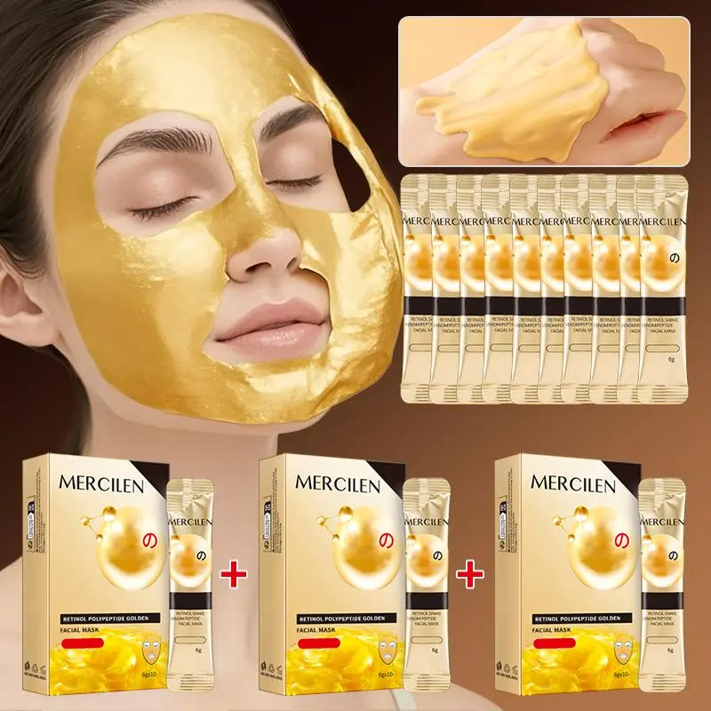 Retinol Peptide Moisturizer Mask, 3 Boxes Moisturizing Hydrating Facial Mask, Deep Cleansing & Firming Facial Mask, Skin Care Beauty Products for Women & Men