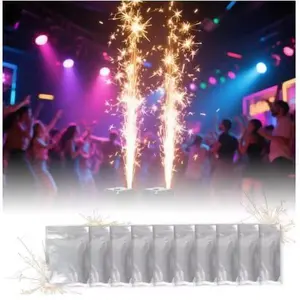 Cold spark machine consumables, 10 pieces of 50g consumables, specially designed for stage/wedding/event, fireworks party supplies
