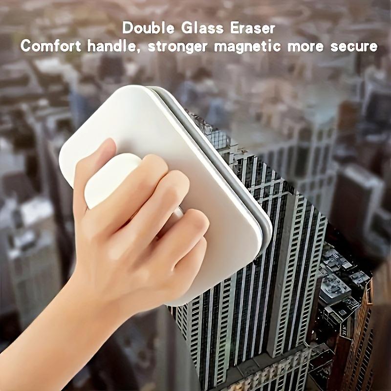 Dual-Sided Magnetic Window Cleaner with Strong Magnets - High-Rise Glass Cleaning Tool, ABS Handheld with Anti-Pinch & Anti-Drop Protection, Fits 3-10mm Glass, Indoor Outdoor Use