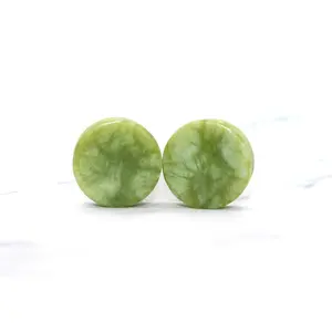 South Jade Green Stone Plugs Pair Double Flared Gauge 5mm-25mm