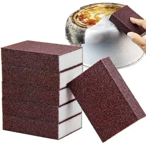 5 Pack Emery Magic Wipe Sponge, Nano Carborundum Sponge, Emery Sponge Brush Eraser Scrub, Pot  Scouring Pad Kitchen Magic Cleaning Sponge for Removing Rust Cleaning Pots and Pans
