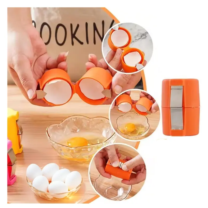 Egg Shell Opener, Egg Separator, Handheld Egg Beater, Multi-Functional Egg Cutter, Kitchen Gadget for Hard Boiled Eggs, Baking Tools, Utensils, Egg Cracking Tool, Egg Cracker Tool for Hard Boiled Eggs