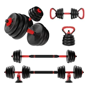 RELIFE REBUILD YOUR LIFE 5 in 1 Adjustable Free Weight Set Barbell Kettlebells Dumbbells, Home Gym Workout Fitness Men/Women Muscle Training Equipment