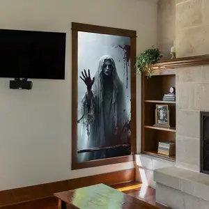 45*100cm Halloween Ghost Decoration Sticker for Living Room & Bedroom, Static Cling Window Decor, Perfect for Spooky Season