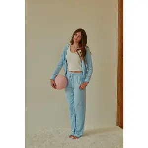 Theme NYC Elle Blue Anchor Terry Zip Hoodie