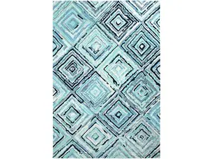 Livabliss SRF2025-1616 18 in. Serafina Area Rug, Dark Blue