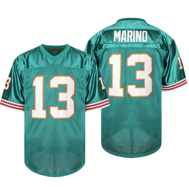 Unisex V-Neck Football Jersey, Embroidered #13 Numbered Name Short Sleeve Polyester Top, Loose Fit Breathable Sportswear for Training, Polyester Clothes, Short Sleeves, V-Neck Cut