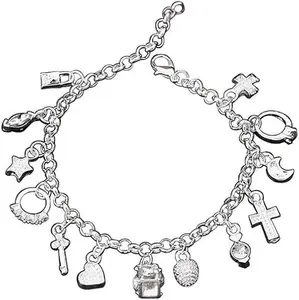 Women's bracelets, thirteen pendant bracelets for female teenagers, love charm chain bracelet fashion jewelry gifts.