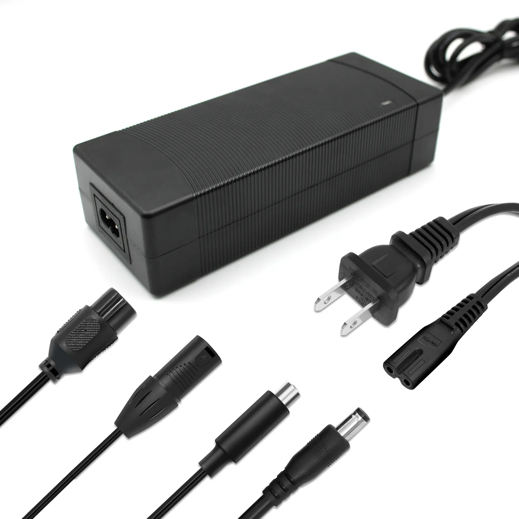 54.6V 2A Fast eBike Charger - 48V Ecotric/Lectric/Evercross H5 Charger with Multi-Protection, 5.5x2.5mm/XLR Connector for Lithium Batteries