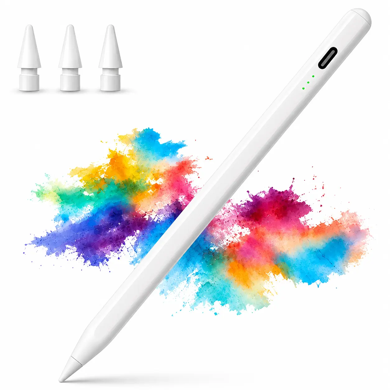 Stylus Pen for iPad, Palm Rejection & Tilt Sensitivity, Compatible with iPad Pro M5/M4, iPad Air M4/M3/M2, Air 5th Gen/4th Gen, iPad Mini 7/6/5, iPad 11th Gen A16, 10th Gen, 9th Gen, Apple Pencil Alternative