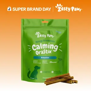 Zesty Paws Hemp Elements Calming OraStix™ for Dogs - Peppermint Flavored Sticks