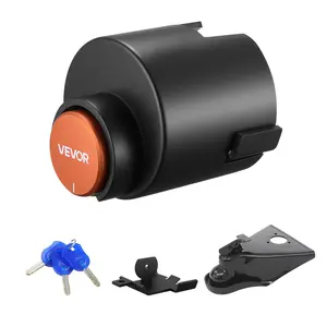 【Summervibes】VEVOR Trailer Lock, Fits 2-5/16-Inch Airstream Couplers, Heavy Duty Hitch Lock with 3 Keys Secures Security Chains, Rust-resistant, Anti-Theft Trailer Tongue Locks for RV, Trailer, and Boat
