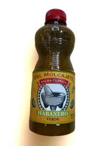 Salsa de Habanero Verde Del Molcajete 9.17 oz | Del Molcajete Salsa Clásica – Habanero Verde Hot Sauce (9.17 oz)