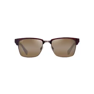 Maui Jim Kawika Xl Sunglasses H354-10 Shiny Red Havana Frame HCL® Bronze Lenses