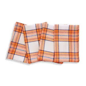 Orange Plaid Napkins