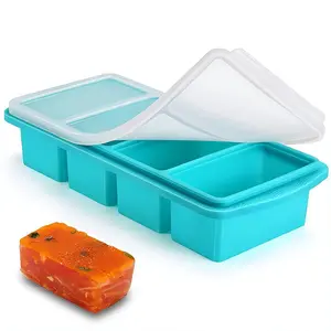 Reusable Ice Mold with Lid, Soft and Easy to Demold, Leak-proof Sealed Design, Dustproof Cover and Stackable for Easy Storage. Easy to Clean, Perfect for Daily Home Use, Bar Cocktails, Summer Drinks, Camping and Picnics.