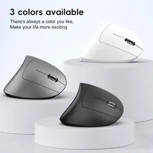 HXSJ-T22 dual-mode wireless vertical mouse, ergonomically designed, suitable for PC laptops and desktops! Computer Peripherals