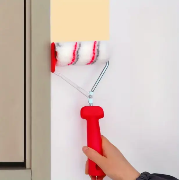 6-in-1 Paint Edge Roller Set, Adjustable 2-Piece Wall Painting Tool with Stainless Steel Shield, Overspray Guard for Smooth Finish, Perfect for DIY Home Use & Professional Painters