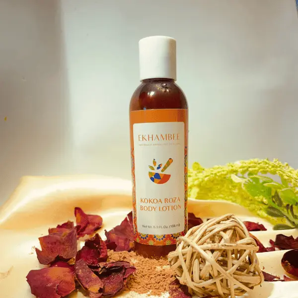 Ekhambee Kokoa Roza Body Lotion Flower Moisturize with Shea Butter & Cacao Extract for Soft Skin 6.3 FL Oz