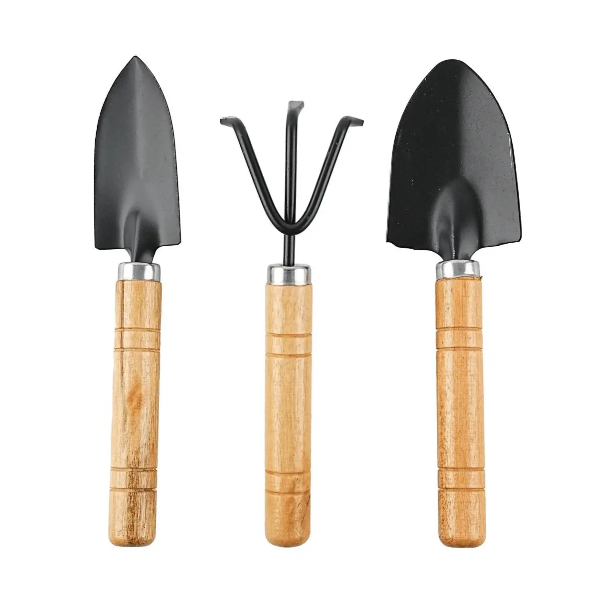 YUJIANNI Gardening Tool Set 3 Pieces Mini Rake Mini Shovel Mini Trowel for Planting Flowers and Vegetables