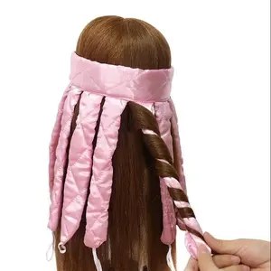 Octopus Heatless Curling Rod - 8 Detachable Claw Straps, Adjustable Headband, Soft Satin No-Heat Rollers for Long Hair, Overnight Waves & Curls Without Damage