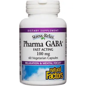 Natural Factors Stress-Relax Pharma GABA 100 mg 60 vegetarian capsules