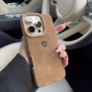 This stylish and creative phone case features a heart pattern design with a faux leather texture. It is also compatible with iPhone 17, 16, 15, 14, 13, 12, 11, X, XS, and XSMAX. It makes a perfect holiday gift for friends, family, or yourself.