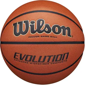 W-i-l-s-o-n- -Evolution Basketball - Sizes 7, NCAA , Aqua-Grip Surface, 7-9 psi Pressure, Versatile for Recreational & Competitive Use net Official Contender Customizable Indoor High-Quality Rubber Basketball