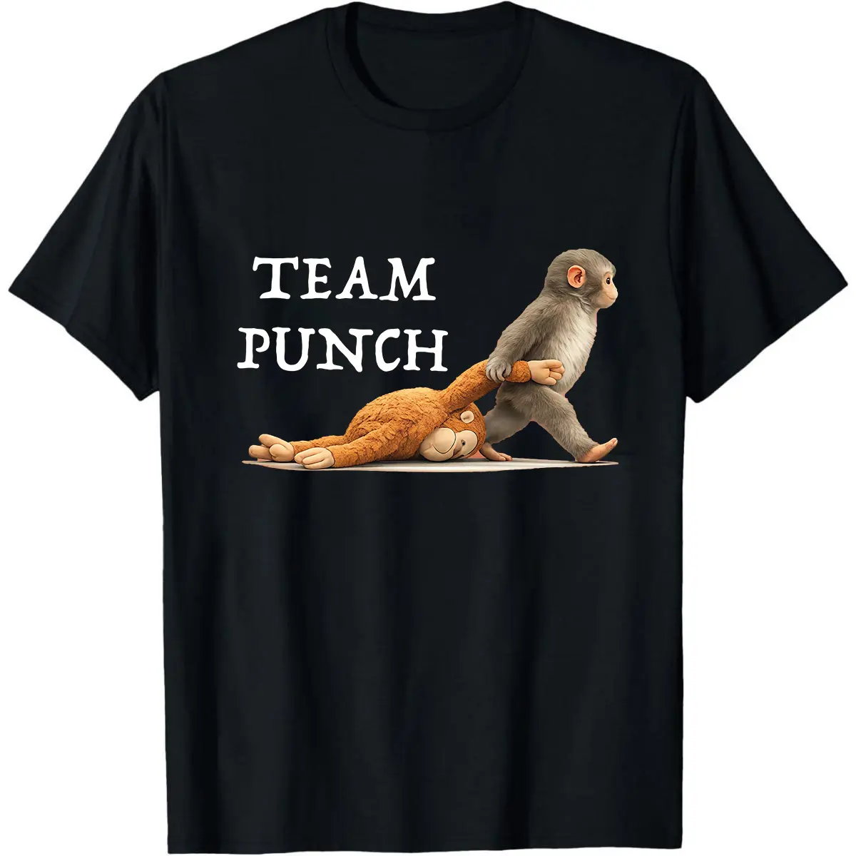 Women's Oversized Graphic T-Shirt, Casual Baggy Baby Monkey Tee in Soft 100% Cotton, Short Sleeve Crew Neck Top