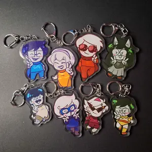 Homestuck Beta & Alpha Human, Kawaii Keychain, Unique Keyrings for Personal Style, Cute Keychains for Bags and Keys, Durable, Lightweight and Perfect for Personal Style, Collecting and Gifting