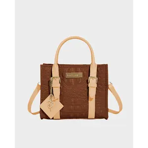 Statement Mini Tote Bag in Beige