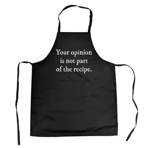 Your Opinion Is Not Part of The Recipe Cookout Apron Funny Sarcastic Kitchen Chef Novelty Smock Funny Aprons Adjustable Household Items Graphic Print Sarcastic Grill Apparel Funny Food Cover Grilling Apparel Black
