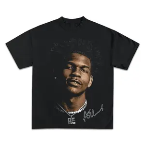 Stylish Anthony Edwards Icy Jumbo Bootleg Graphic Cotton T-Shirt for Streetwear