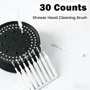 30 Counts Crevice Tiny Brush for Small Hole, NoMore clogs, Gap Hole Anti-clogging CleaningBrush for Household Bathroom cloth durable,Shower Head Cleaner Tool for Tiny NozzleOpening Gaps