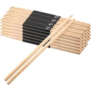 24 Pairs 5A Drum Sticks, Maple  Drum Sticks Bulk,  Tip Drumstick for Drummer or Beginner(48 Pieces)