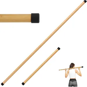 Natural Bamboo Mobility Stick - 5ft Yoga Equipment for Physical Rehabilitation