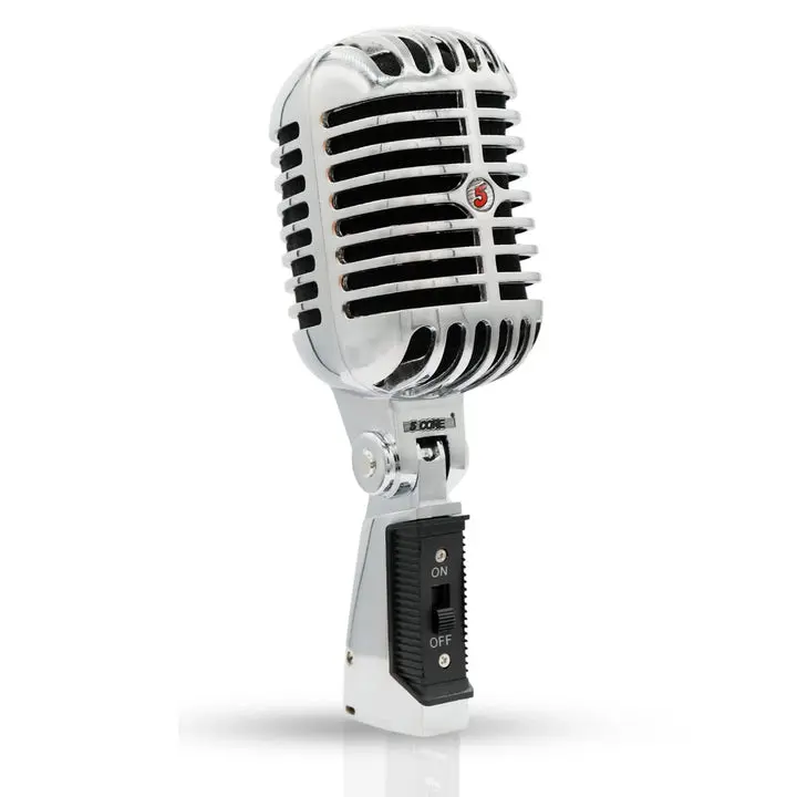 5Core Vintage Microphone Classic Dynamic Professional XLR Studio Retro Style Mic BLACK