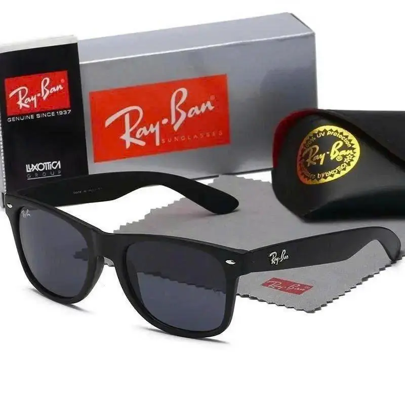 Ray-Ban Polarized Outdoor Shades Black Sunglasses with Green Lenses and Black Frame for Men and Women Gift For Dad