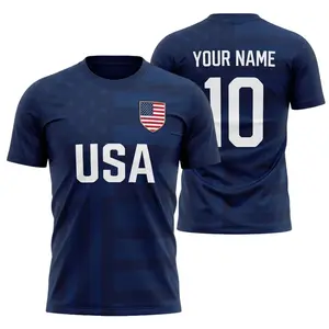Custom USA's Football Jersey Shirt, Personalized Name & Number Jersey, American Flag Sports Shirt, Custom Team Uniform, Men Women Youth Fan Gift, Football and Soccer Fan Gift for All.