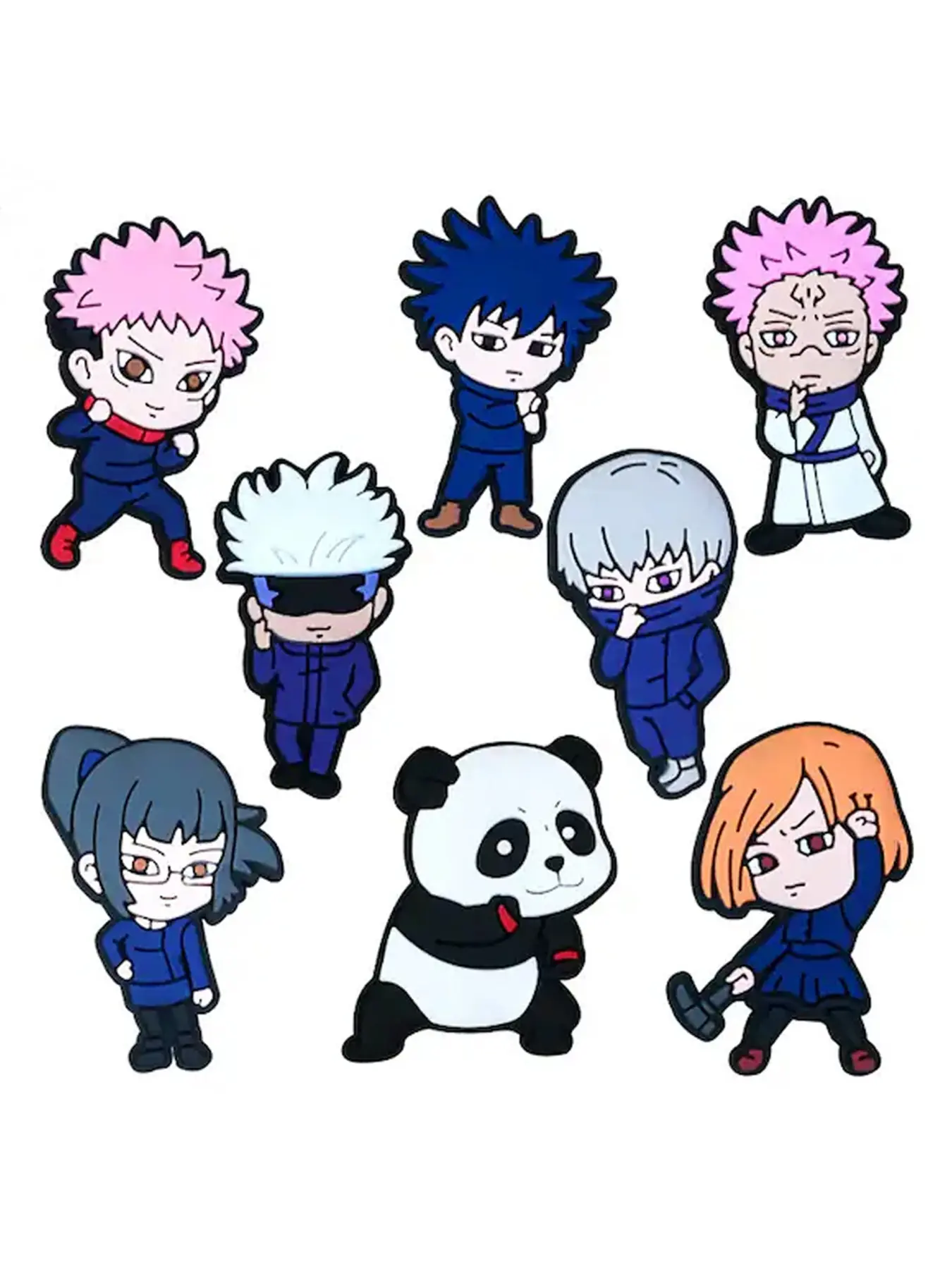 7/8pcs Cartoon Japanese Anime PVC Cute Shoe Charms, Garden Shoes Decorations, Soft Rubber Shoe Clips, Holiday Party Gifts, Fan Favors