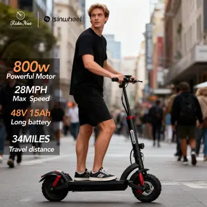 Isinwheel GT2 Off Road Electric Scooter with Powerful 800W Motor, 48V 15Ah Battery, Up to 34Miles Long Range, 28 MPH Top Speed, 11 Inch All Terrain Tires, Foldable Aluminum Frame,UL 2272 Certified