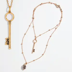 I Am Free Key Dainty Necklace Gold Pendant Jewelry