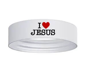 I Heart Jesus I Love Jesus Sports Stretch Headband White Black Red Faith Christian Athletic Sweatband Head Sweat Band Running Football Soccer Yoga Accessories Boys Girls Mens Women's Head Band God Workout Sweat Philippians 4:13