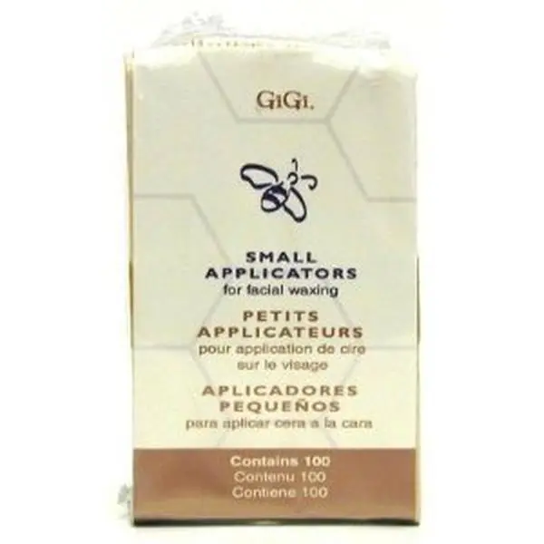 GiGi Small High-Quality Smooth Wood Waxing Aids - 100-Count Single-Use Non-Toxic Wax Hair Removal Spatulas for Smooth Application, Body Care, Natural, Cosmetic Tool, Chemical-Free, Single Item, Facial Waxing Spatulas