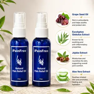 iPainFree Natural Pain Relief Spray Bundle - 2 x 4oz Bottles, Health & Wellness Solution, Boosts Circulation & Comfort, with Grape Seed Oil, Eucalyptus Globulus, Jojoba & Aloe Vera Extracts
