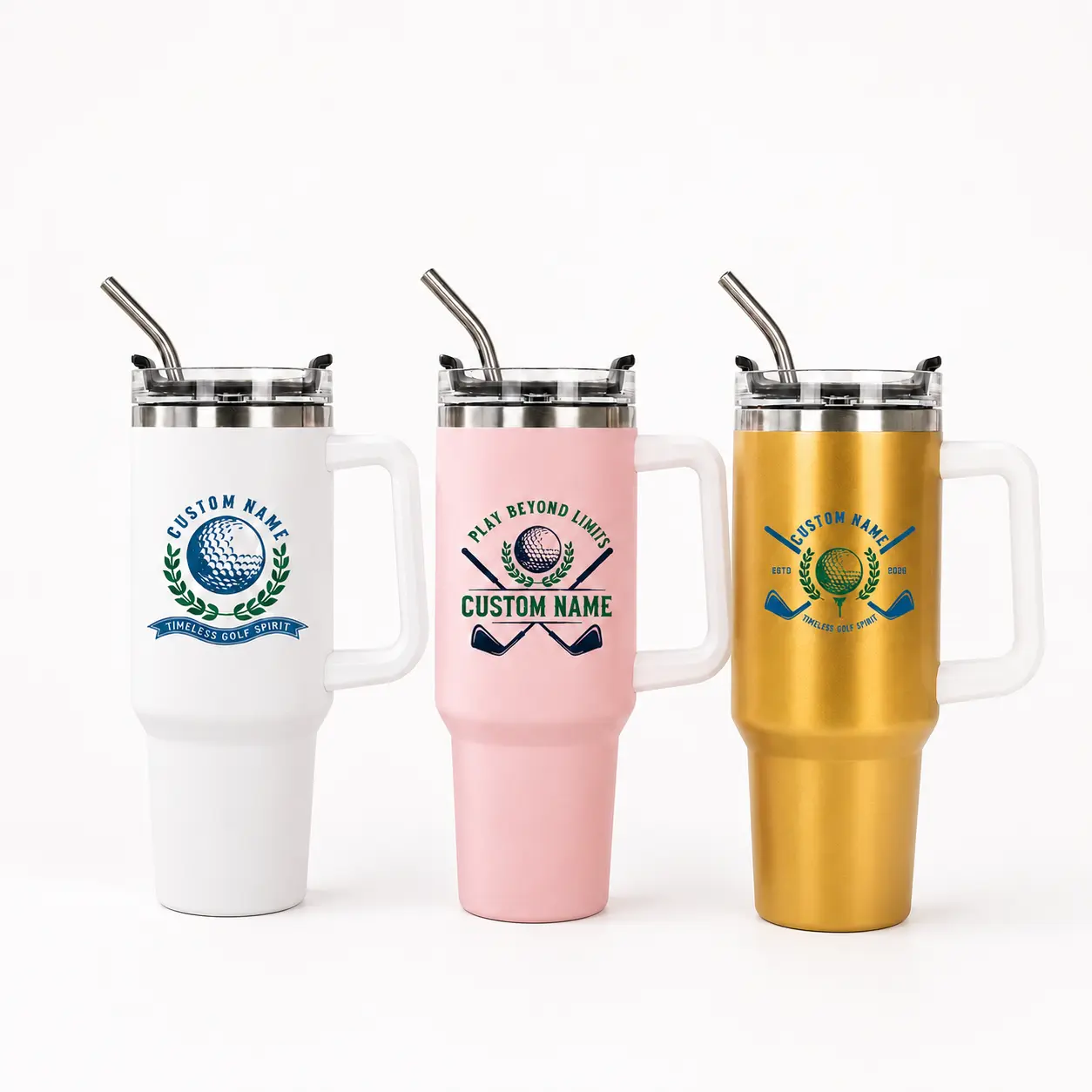 40oz Golf Stainless Steel Vacuum Flask Tumbler - Insulated Travel Drinkware, Custom Name Option, Ideal Gift for Golf Lovers